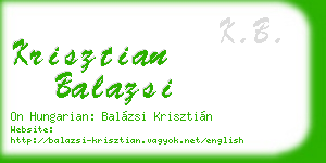 krisztian balazsi business card